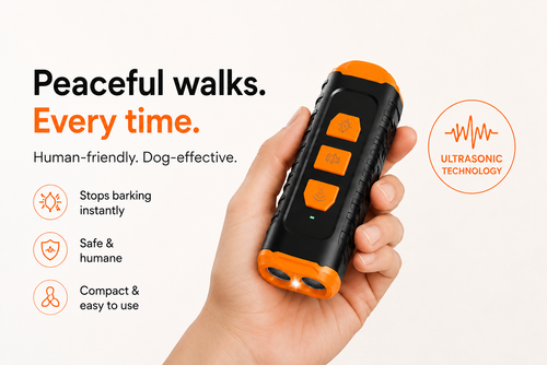 StopTheBark Pro handheld ultrasonic training device for peaceful walks